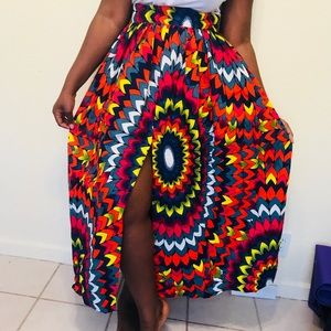 Long Ankara skirt